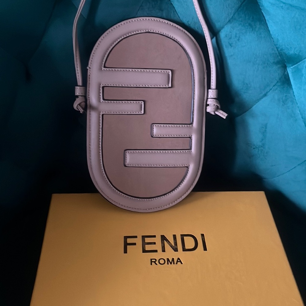Fendi leather phone pouch
